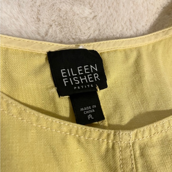 Eileen Fisher Linen Tank Dress Yellow Size Petite Large - Picture 8 of 8